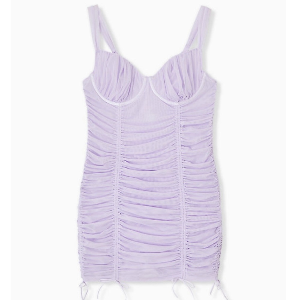 NWOT Torrid Purple Mesh Drawstring Chemise 4X